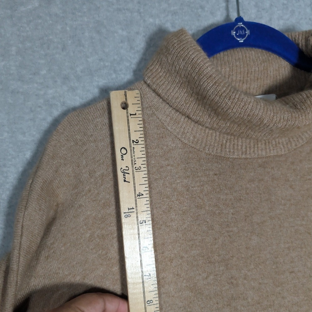 Madewell Turtleneck Sweater Womens XL Tan‎ Side Button Minimalist Cozy Earthy - Picture 7 of 8